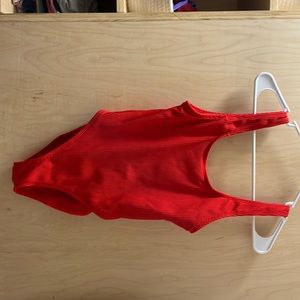 Hardly worn swim suit with low back